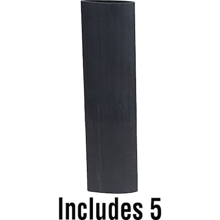 Aftermarket Heat Shrink Tube, 2:1 I.D. Shrink Ratio, 1 in I.D. Before Shrinking, Black, 6 in 606-48019-5-JN